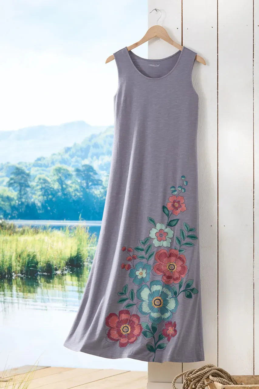 Floral Cascade Knit Dress