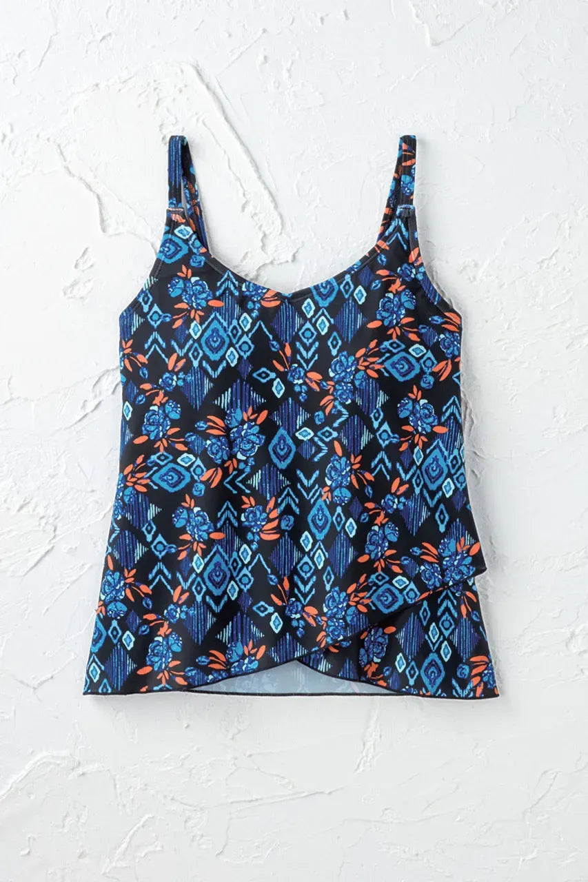 Free Spirit Tulip-Hem Tankini Top