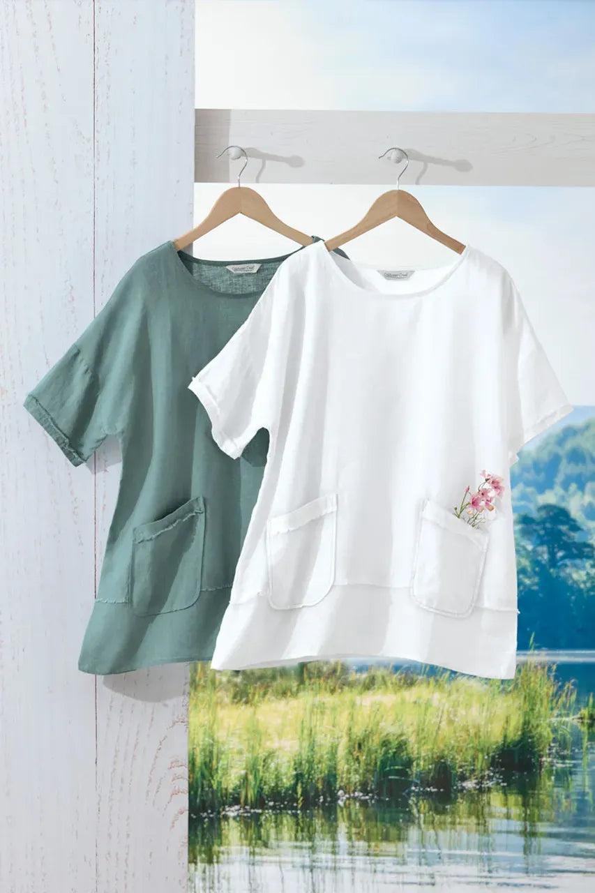 Oversized Linen Pocket Tunic