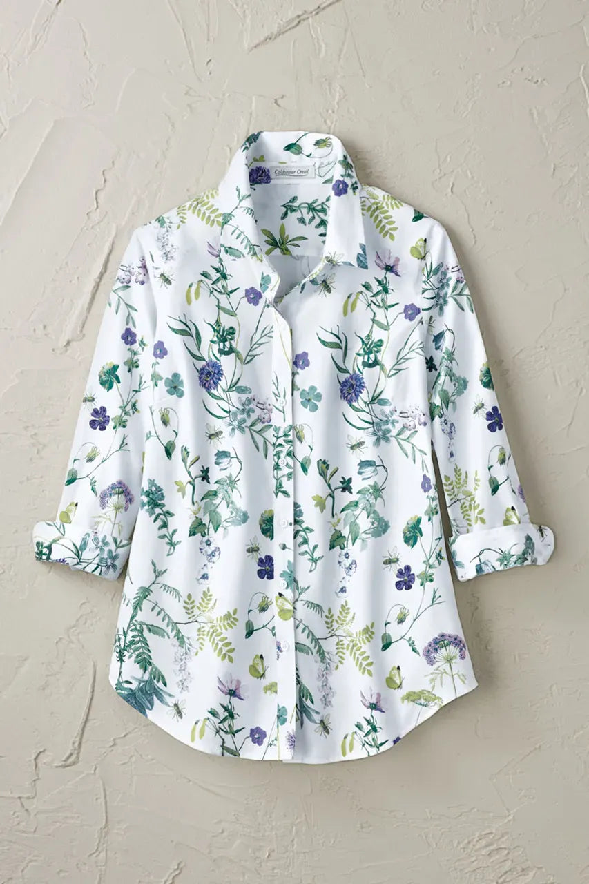 Mary’s Meadow 3/4-Sleeve No-Iron Shirt