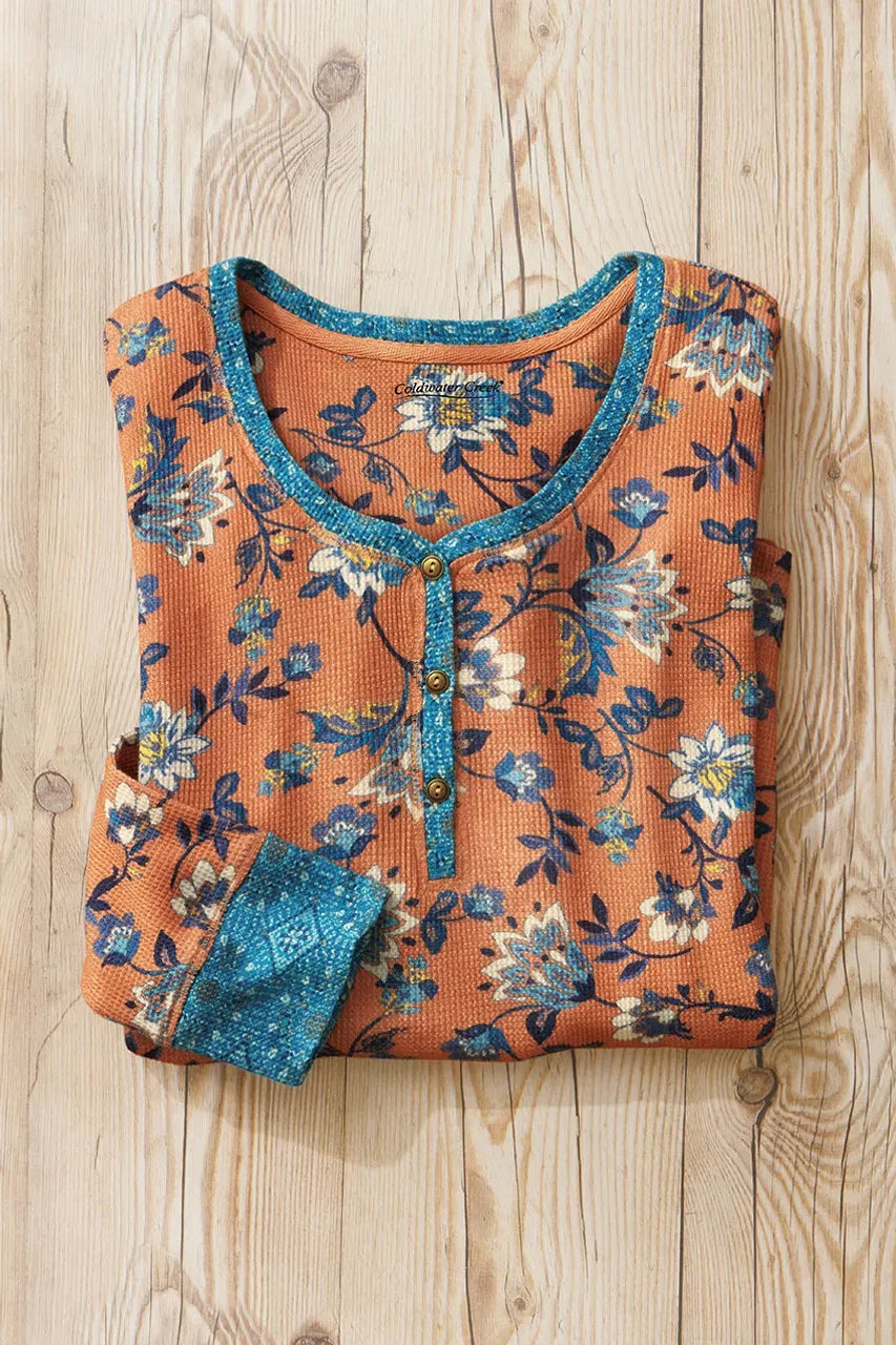 Mixed Print Waffle Tee
