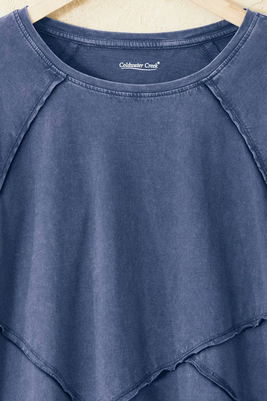 Vintage-Wash Seamed Tunic