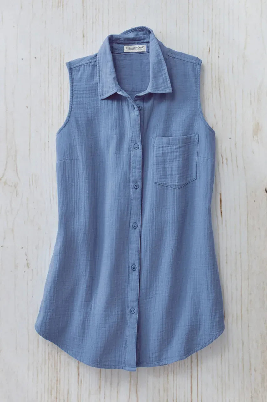 Summer Breeze Gauze Sleeveless Tunic
