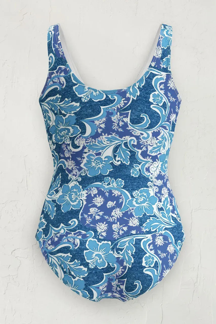 Botanical Waves ShapeMeTM Crossover Bathing Suit