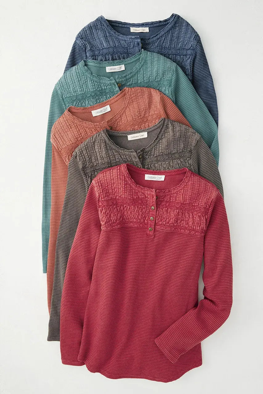 Textured Knit Henley