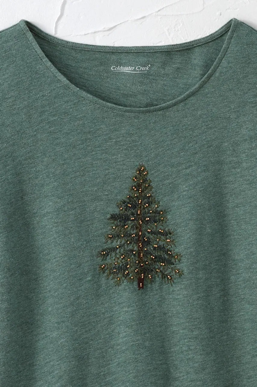 Friendly Fir Embroidered Tee