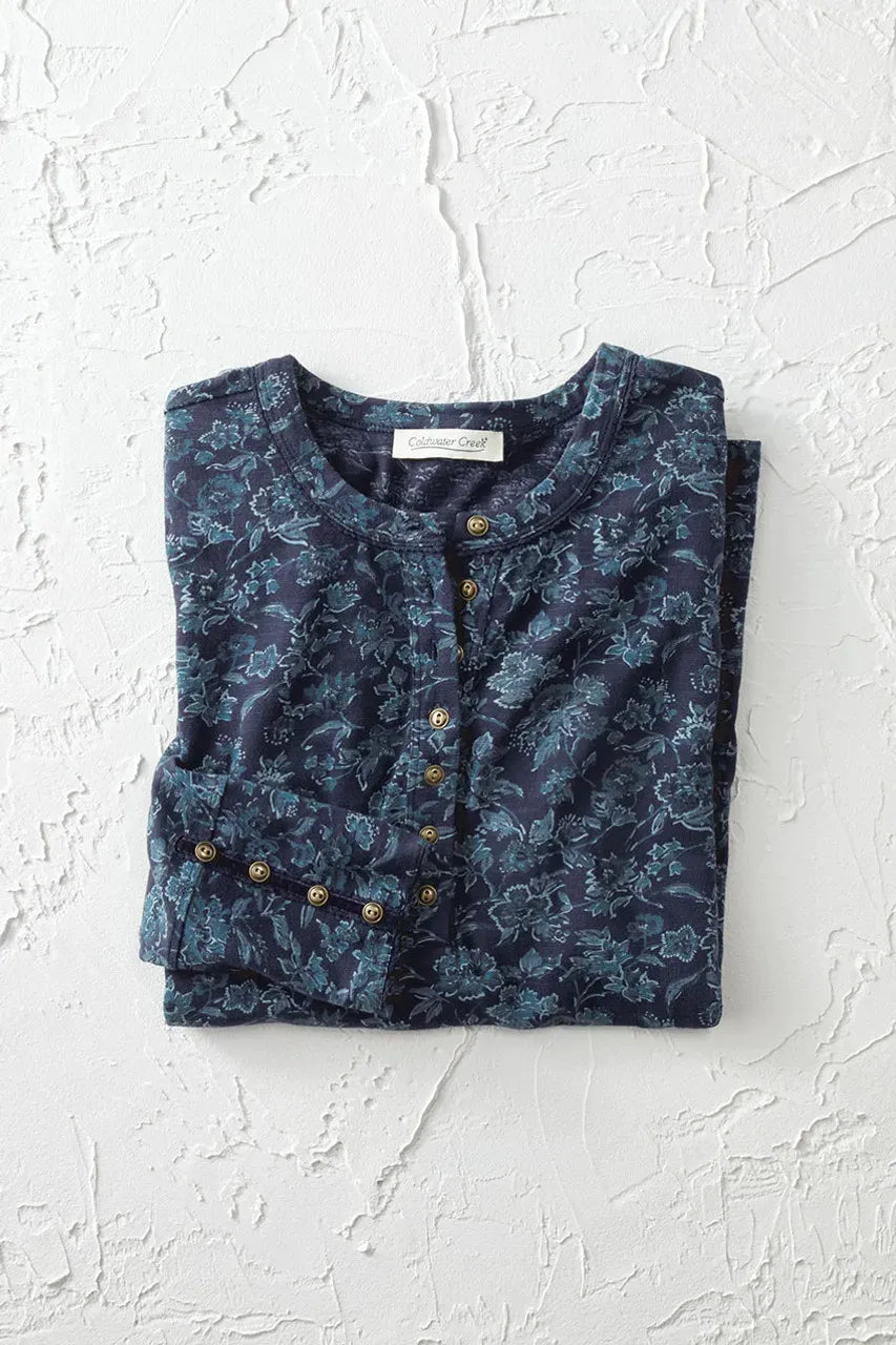 Prairie Floral Henley Tee