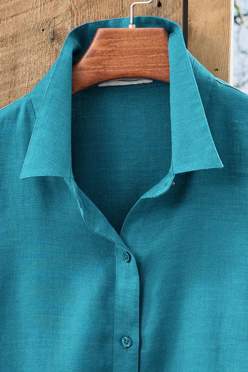 Easy-Care Linen Big Shirt