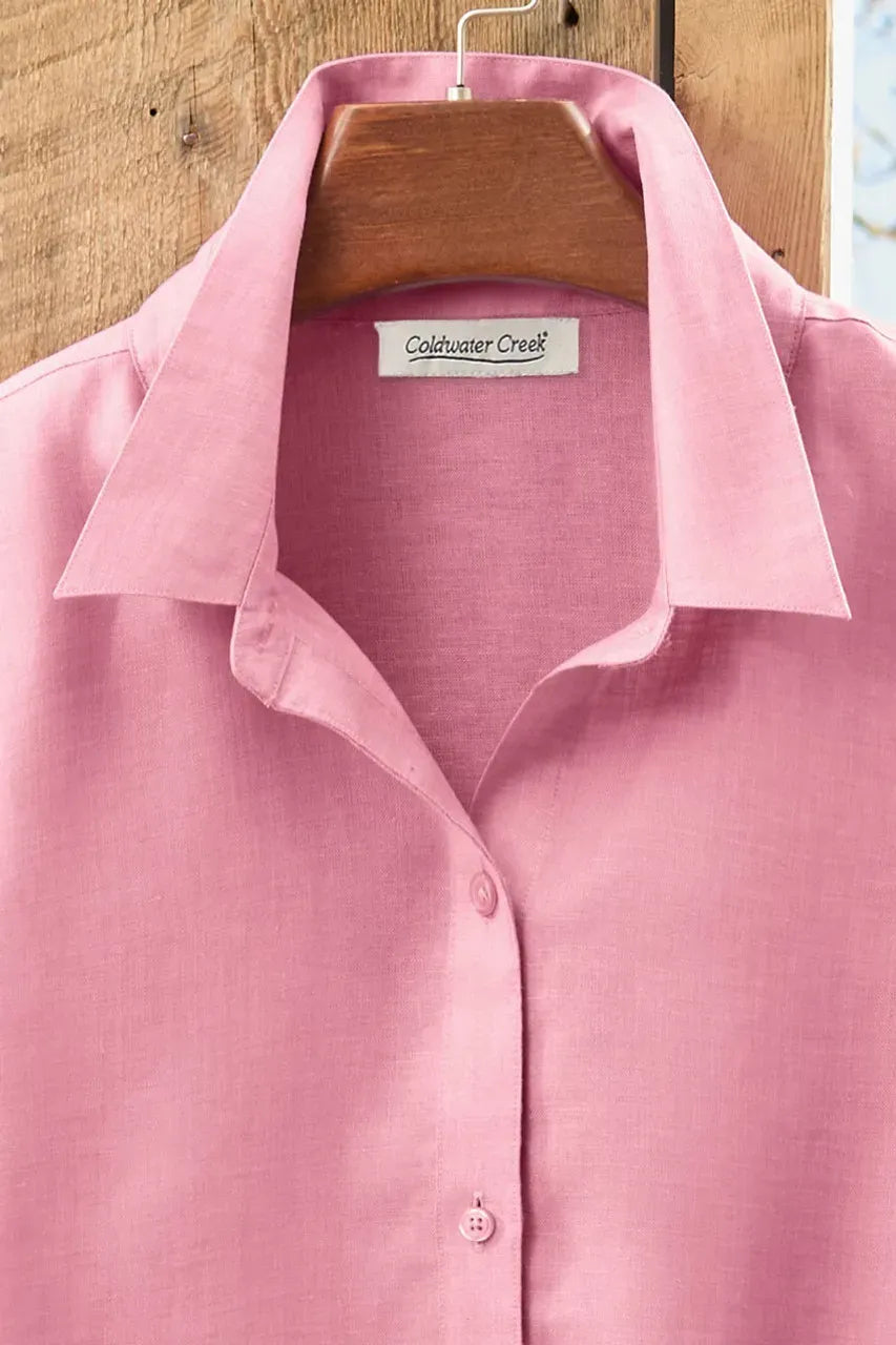 Easy-Care Linen Big Shirt
