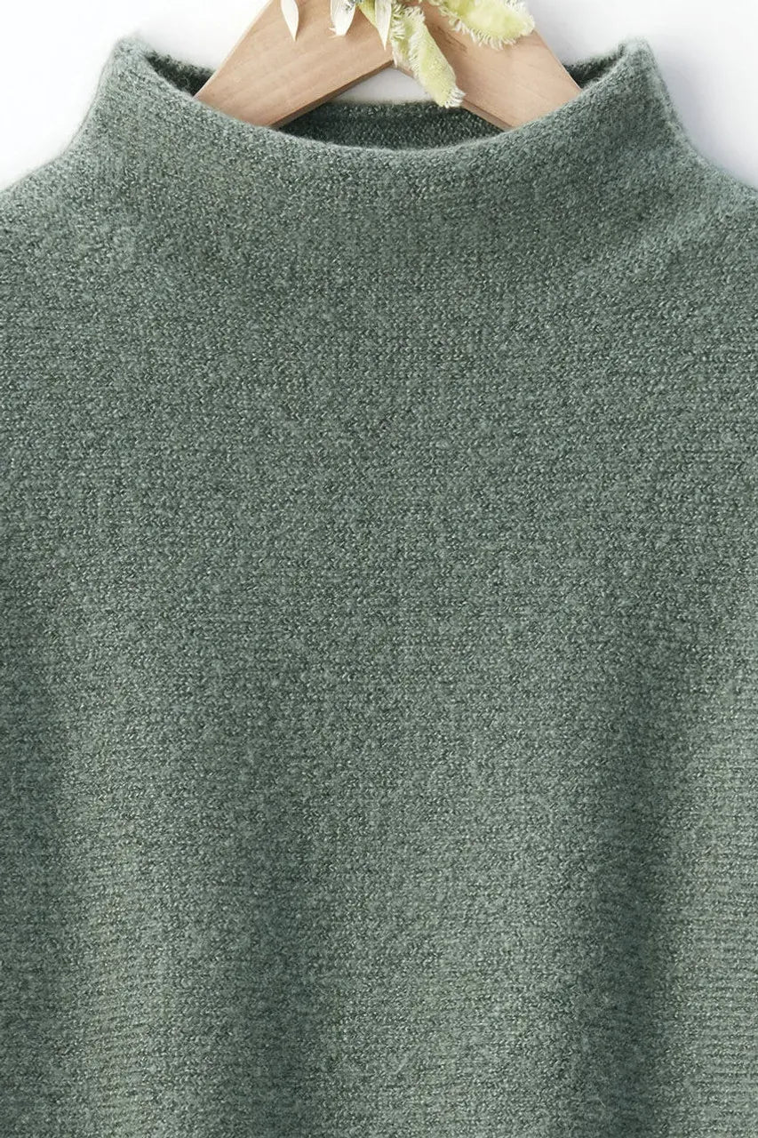 Dolman Sleeve Mockneck Sweater