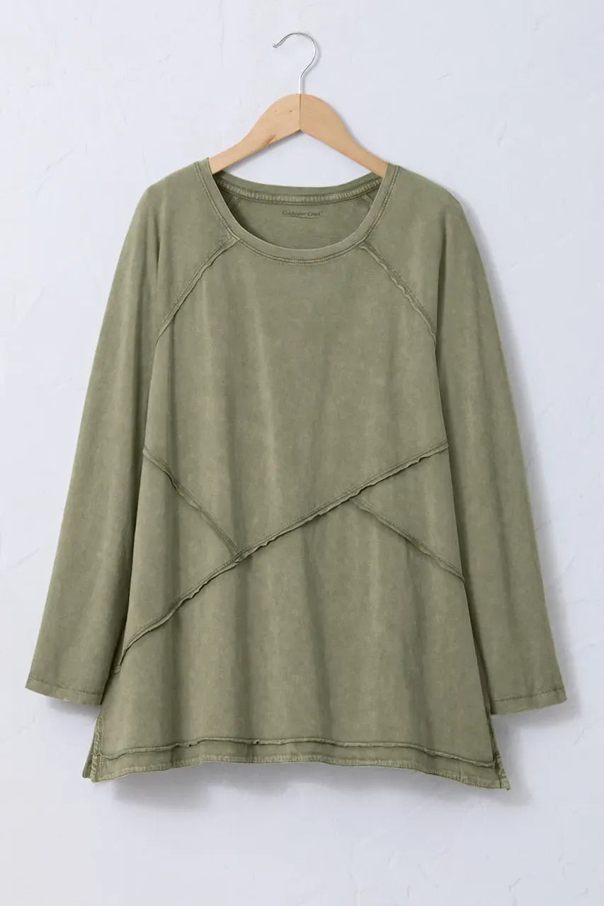 Vintage-Wash Seamed Tunic