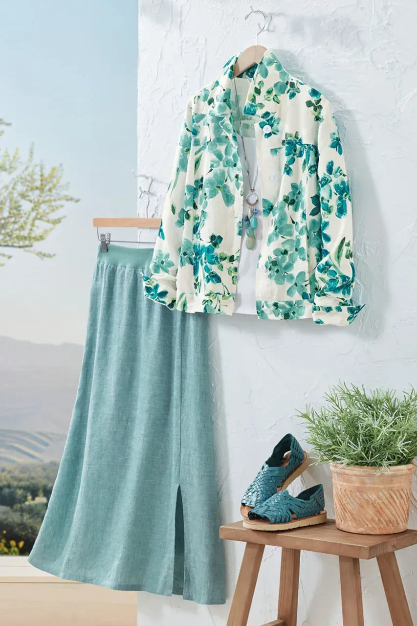 Floral Journeys Linen Jacket
