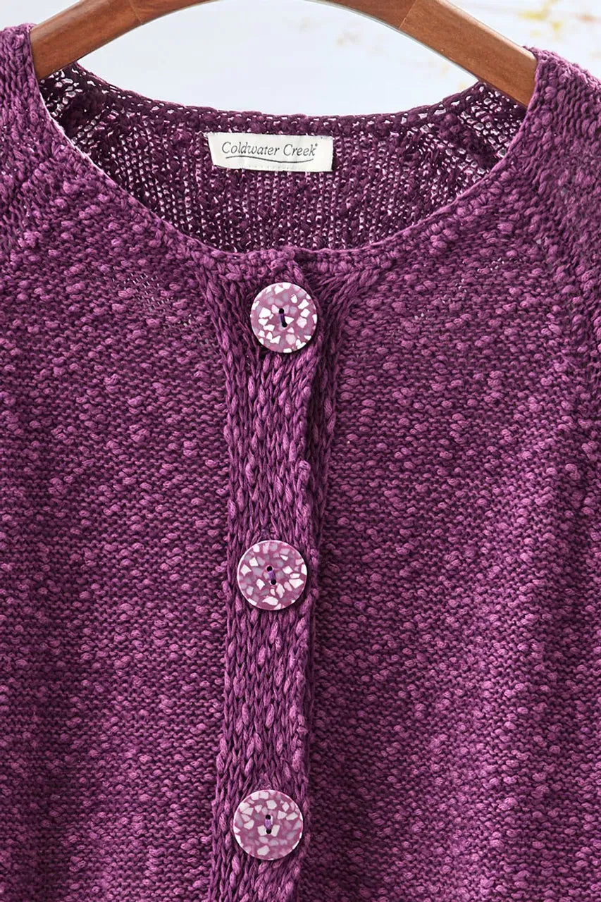 Buttoned Slub Cardigan
