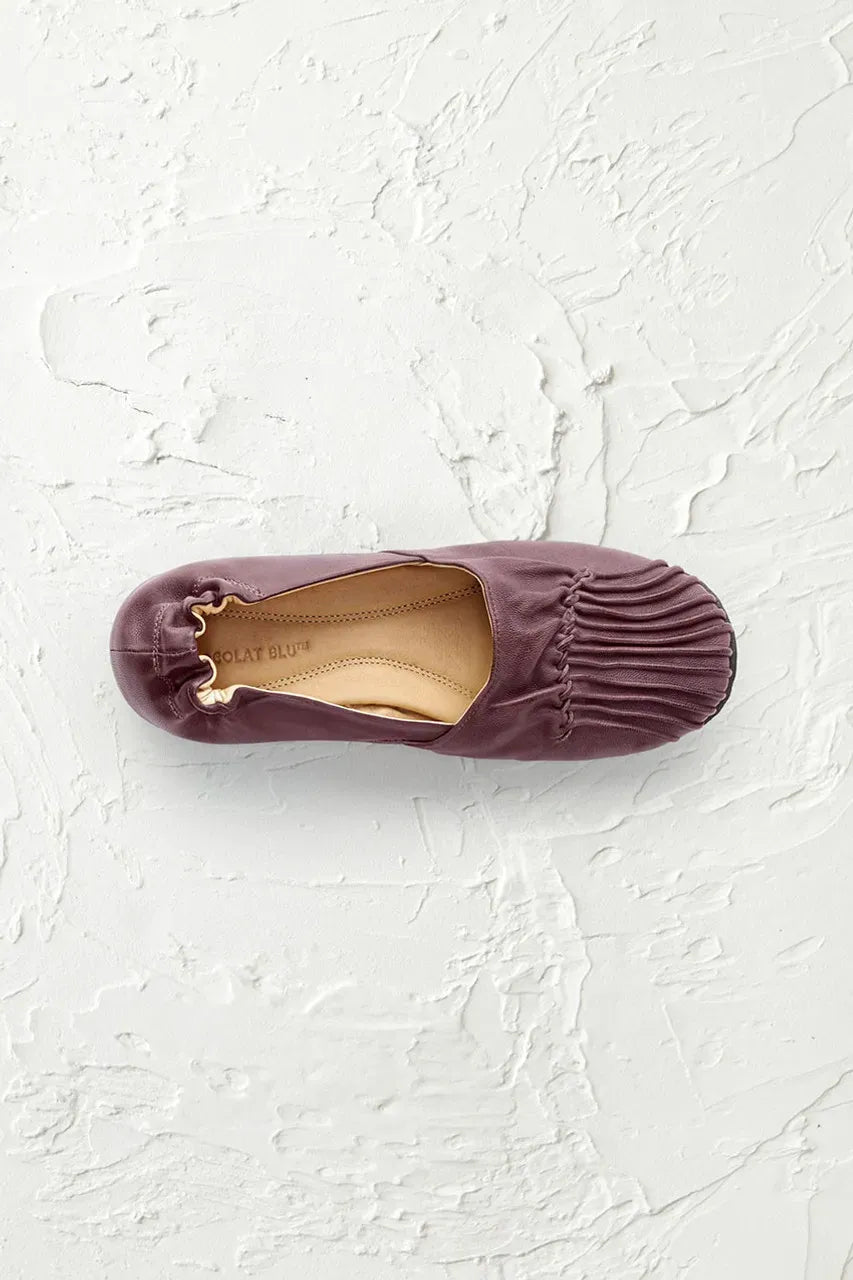 Pintuck Leather Flats by Chocolat BluTM