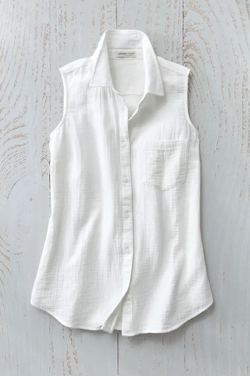 Summer Breeze Gauze Sleeveless Tunic