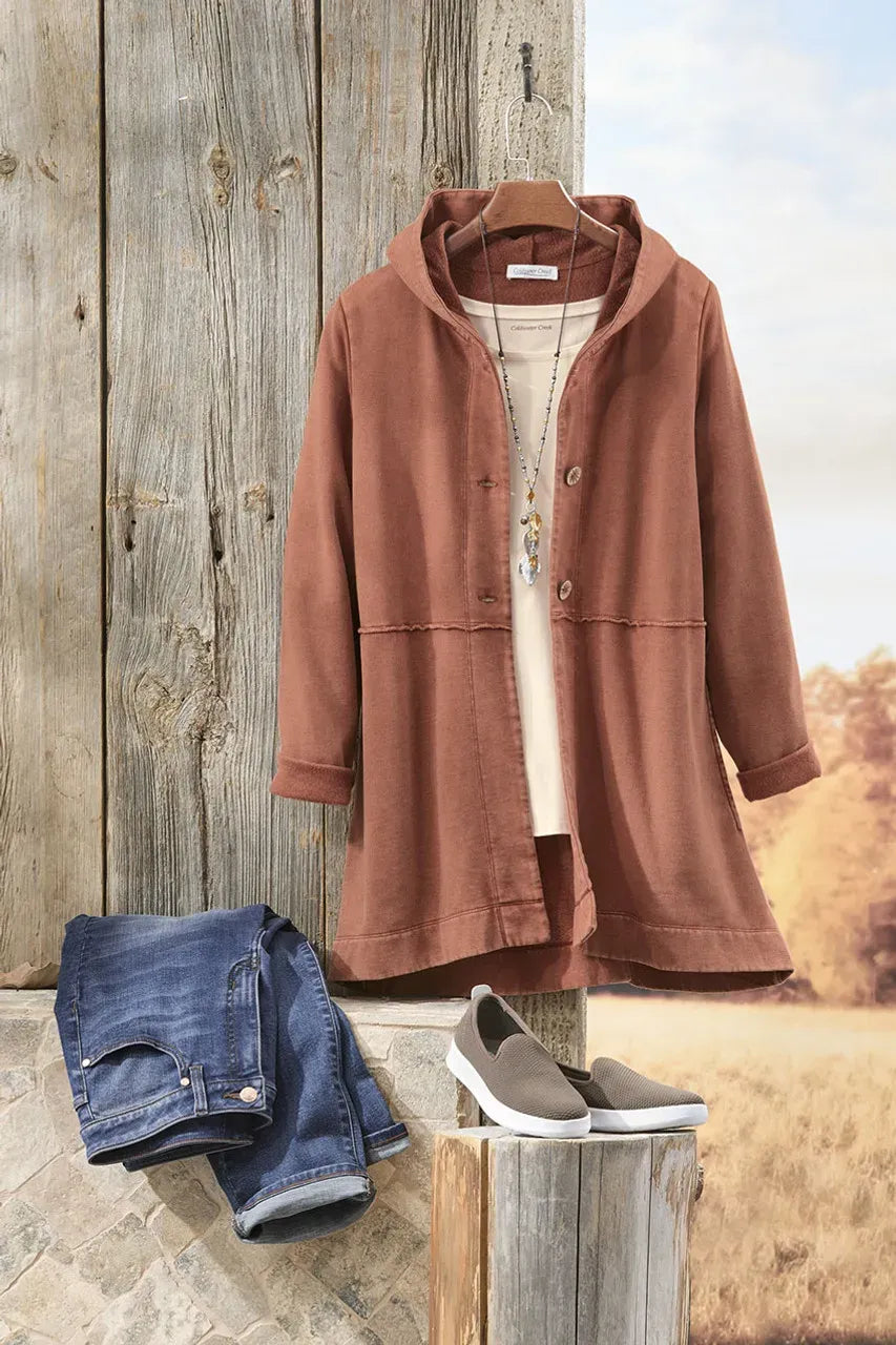 Fleece Swing Cardigan