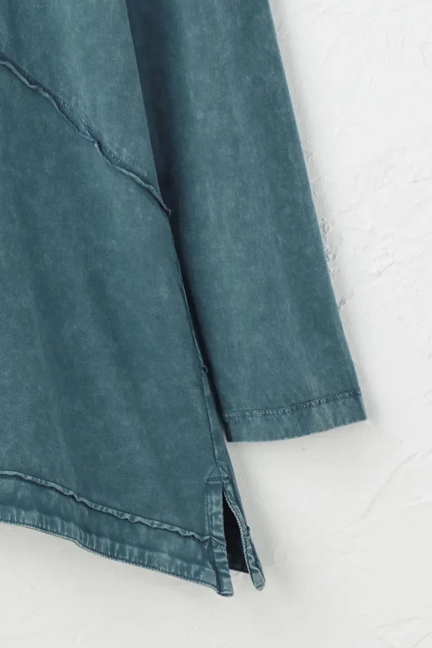 Vintage-Wash Seamed Tunic