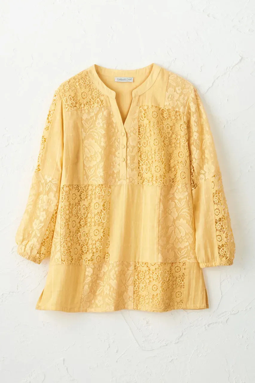 Lila Patchwork Lace Tunic