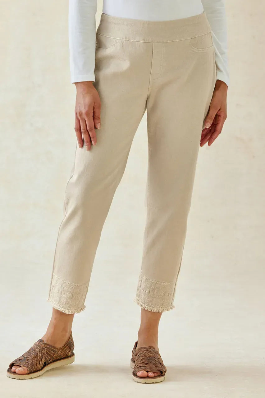 Edgewater Frayed Hem Ankle Pants