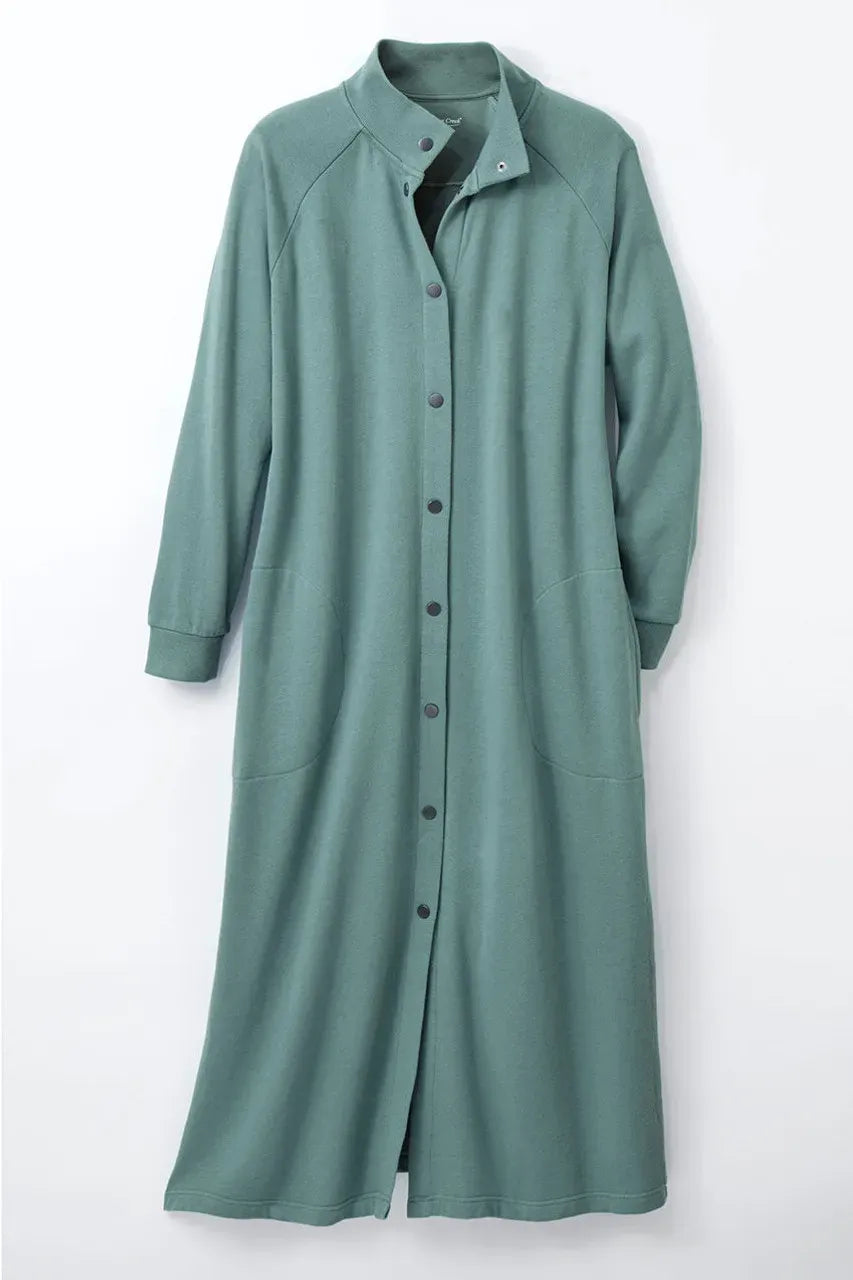 Snap-Front Sweatshirt Lounger
