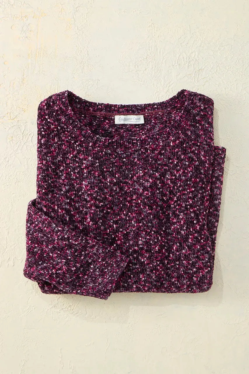 Color Twist Chenille Sweater