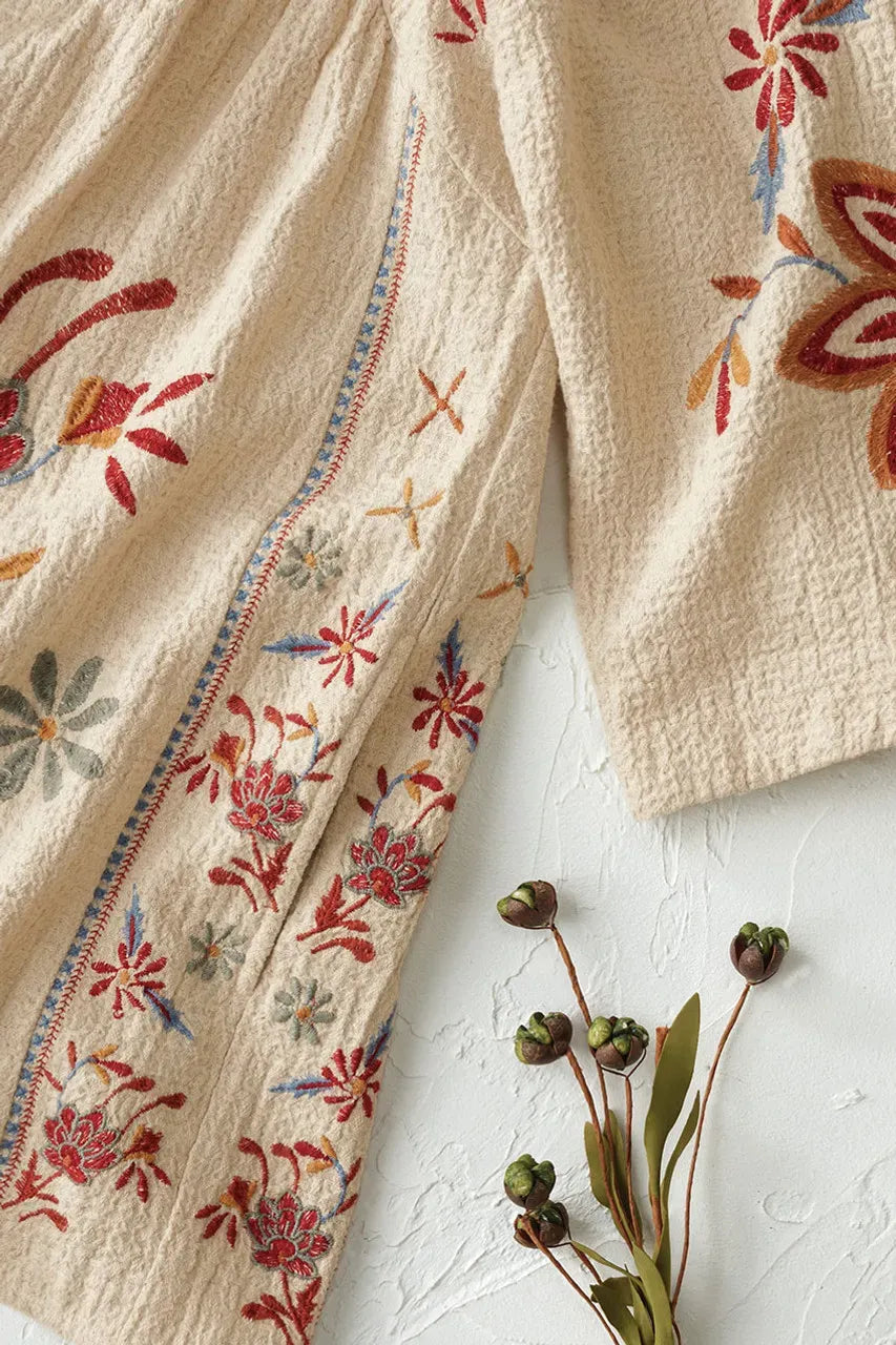 Spirit and Spice Floral Embroidered Tunic