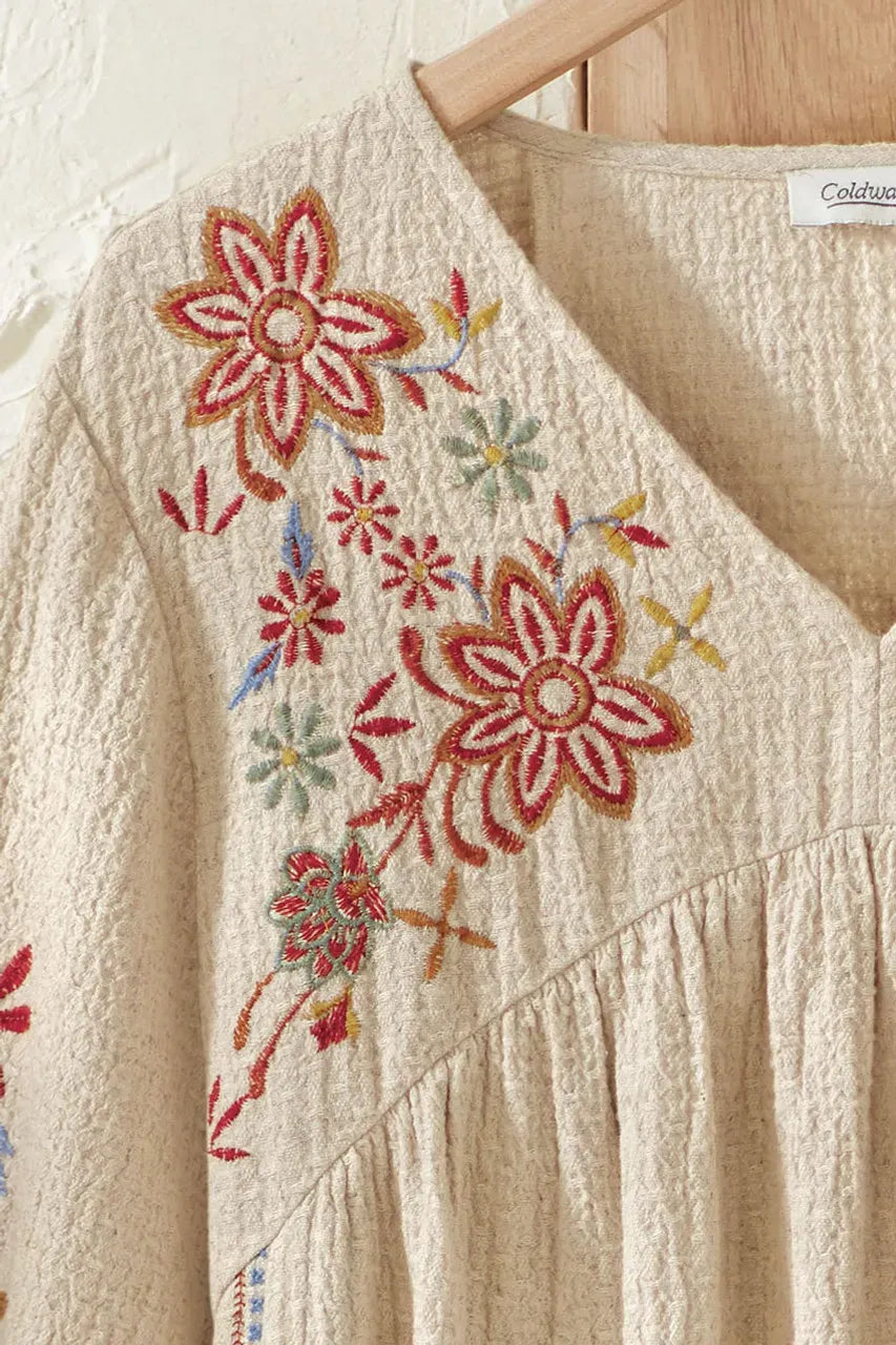 Spirit and Spice Floral Embroidered Tunic
