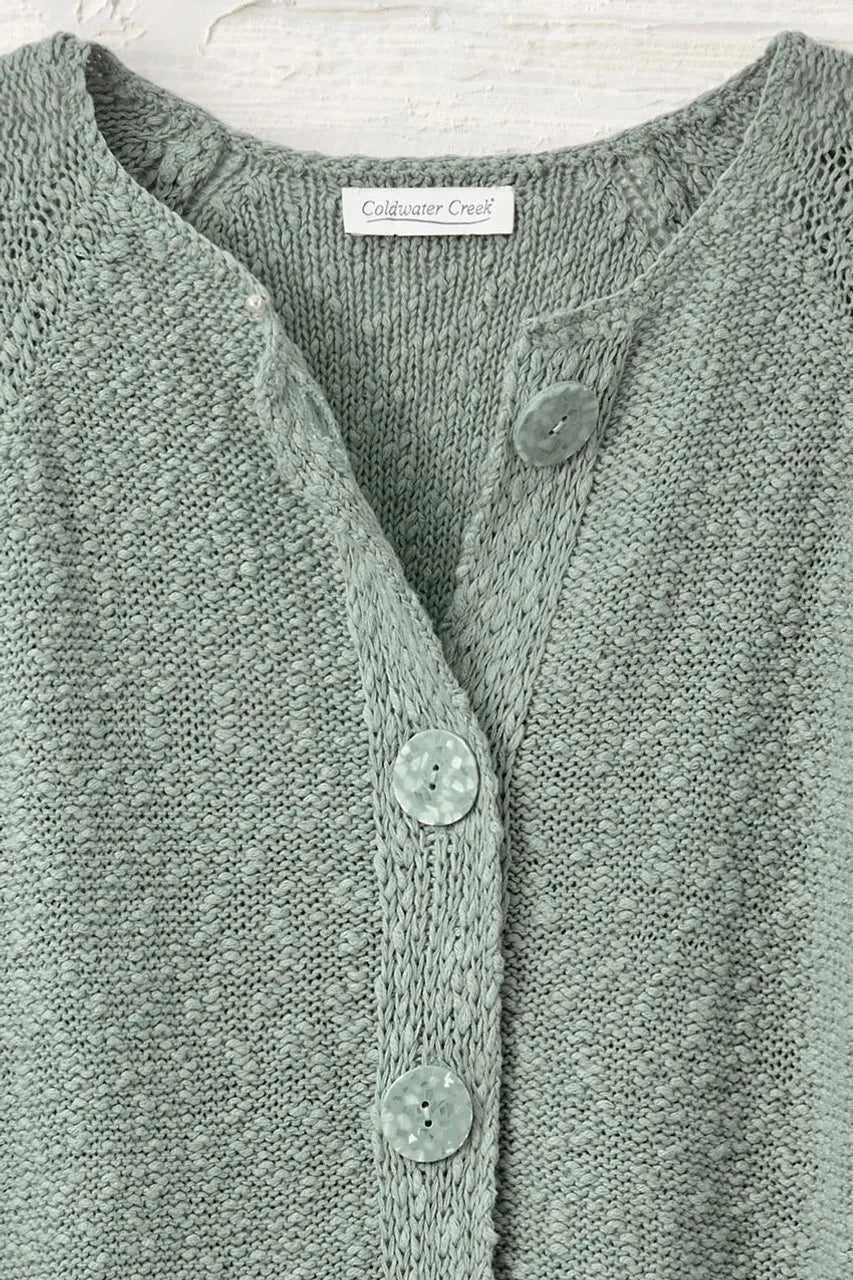 Buttoned Slub Cardigan