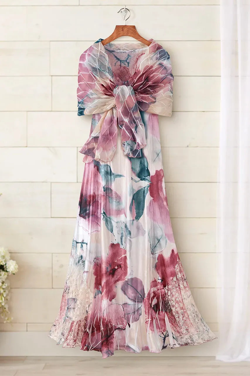 Pastel Dream Charmeuse Dress by Komarov