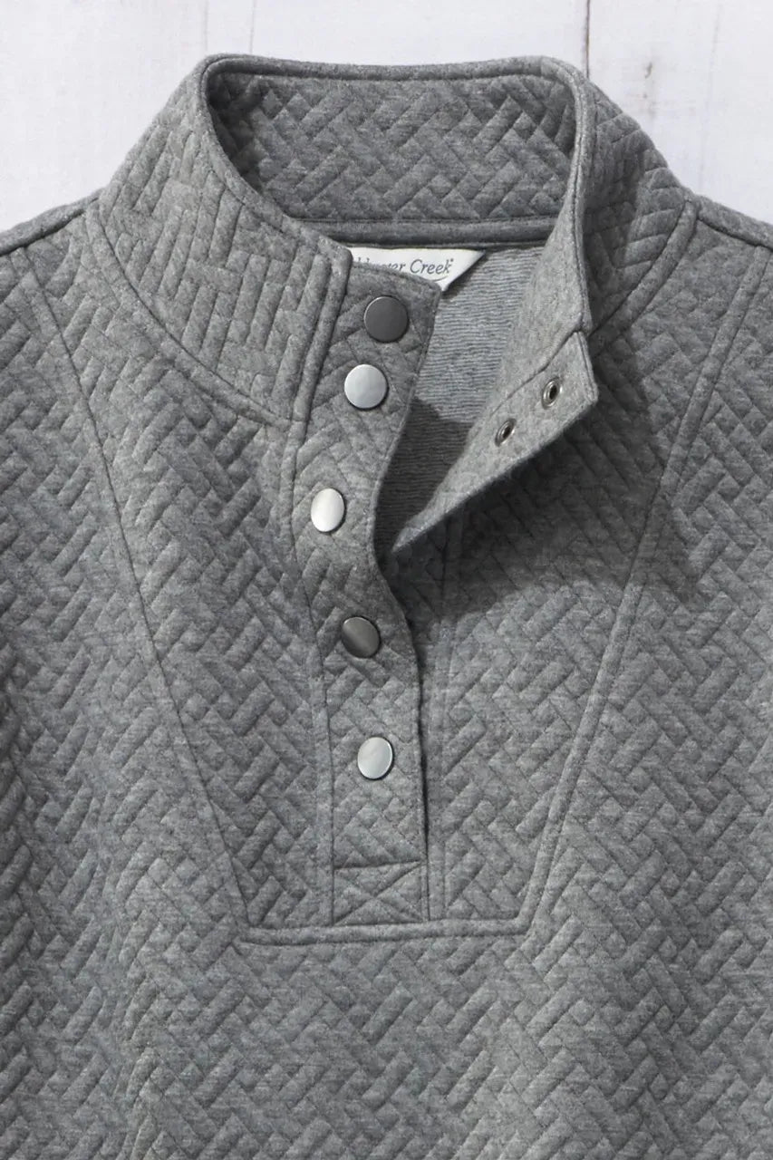 Tulip-Hem Jacquard Pullover