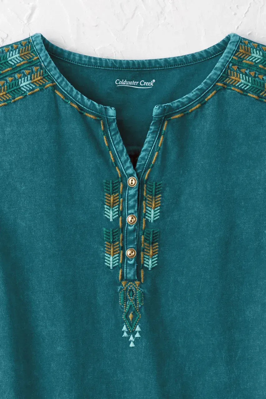 Santa Rosa Vintage-Wash Henley