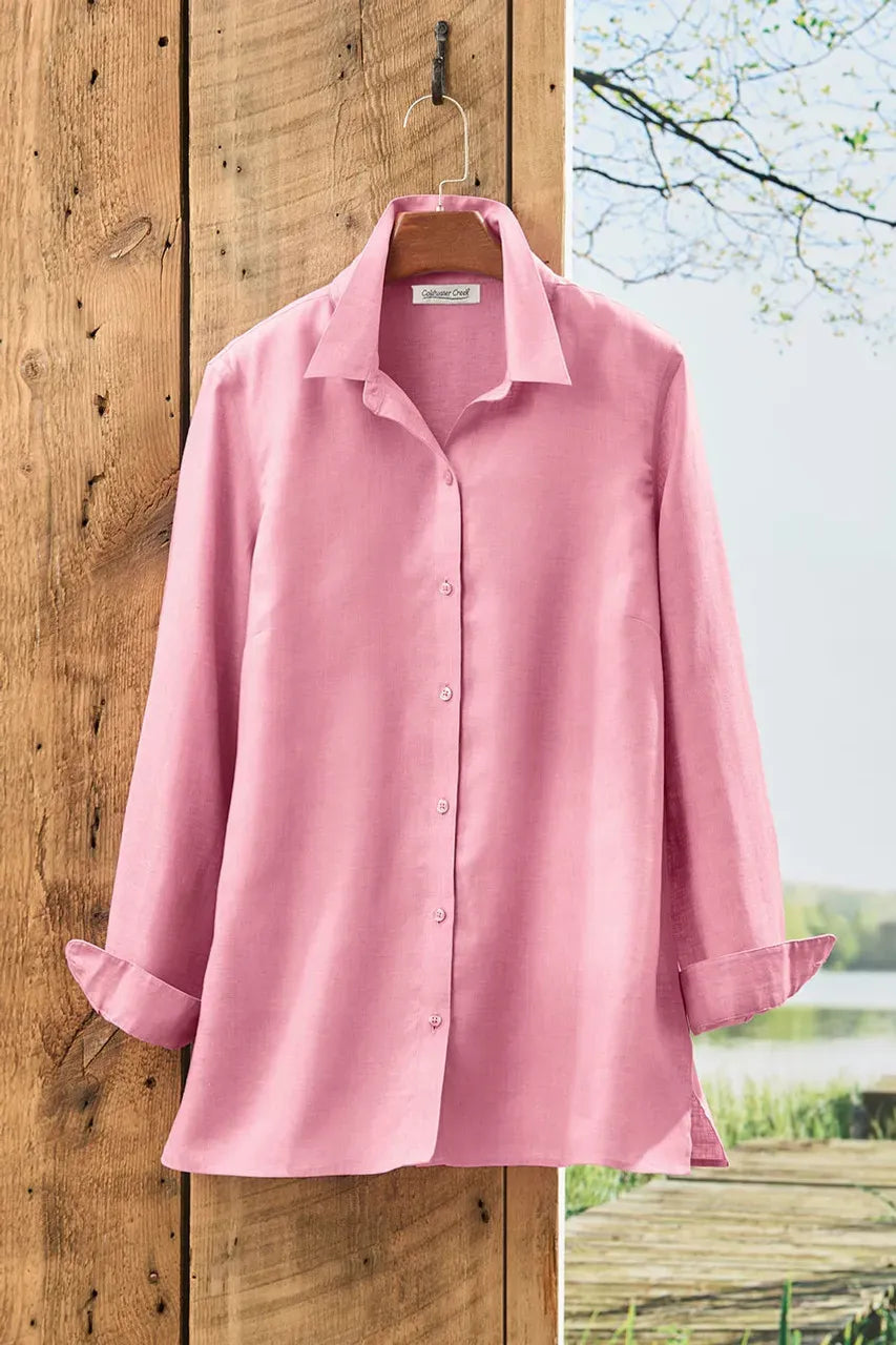 Easy-Care Linen Big Shirt