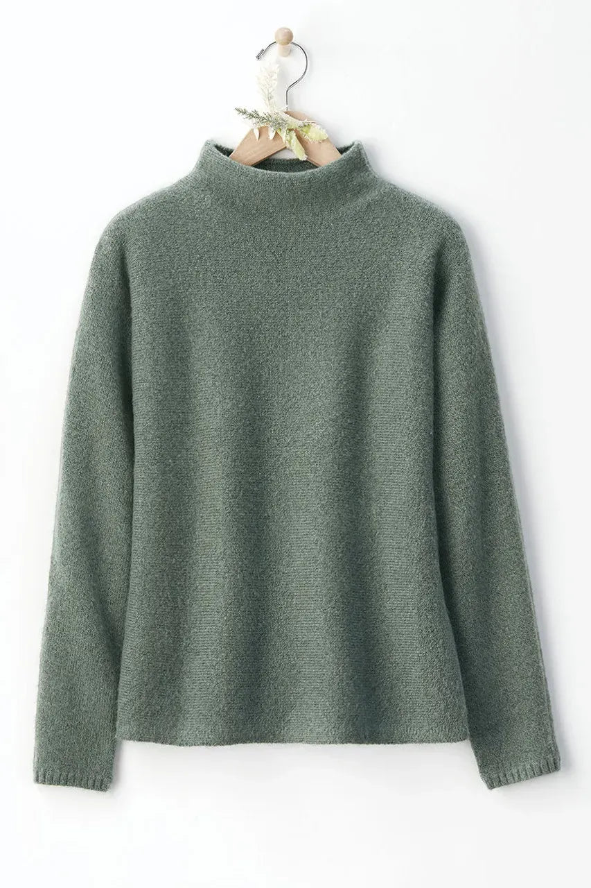 Dolman Sleeve Mockneck Sweater