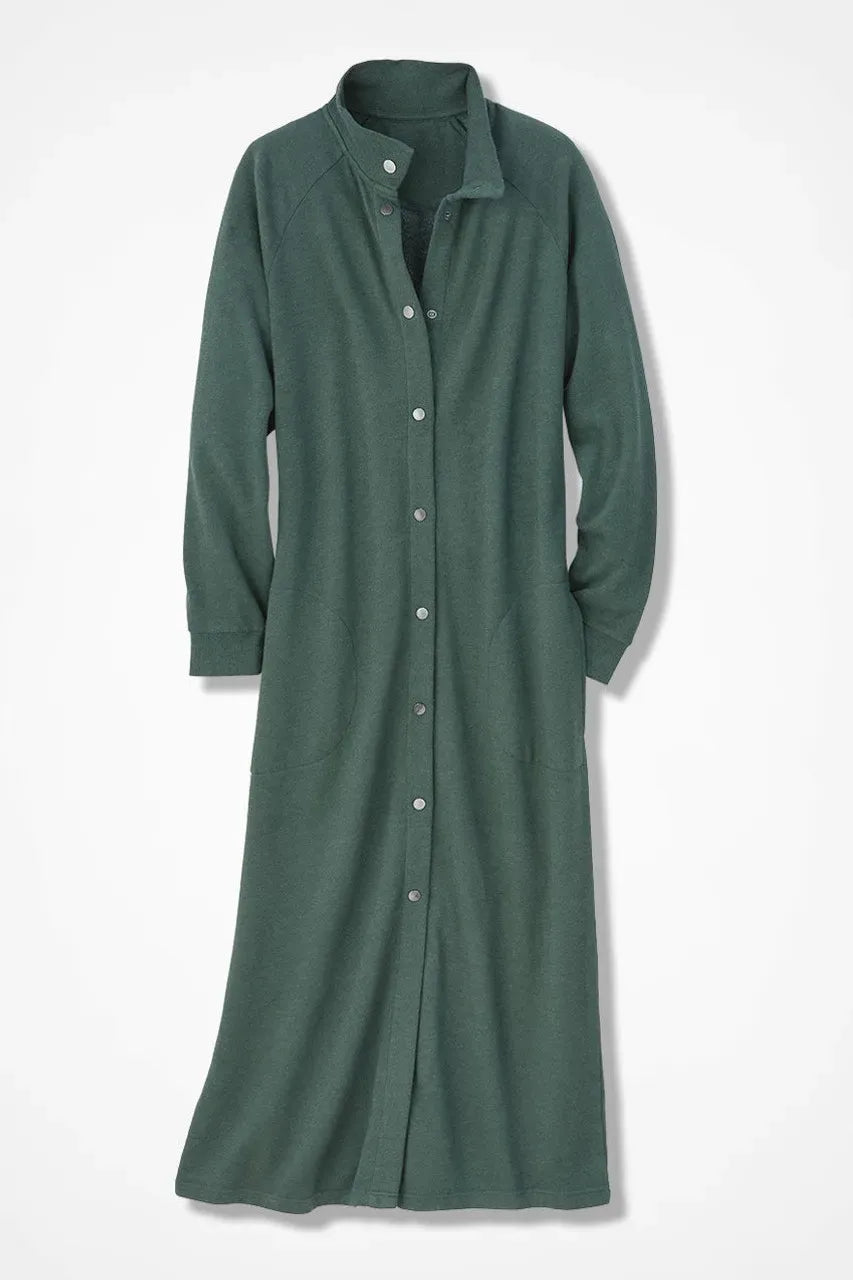 Snap-Front Sweatshirt Lounger