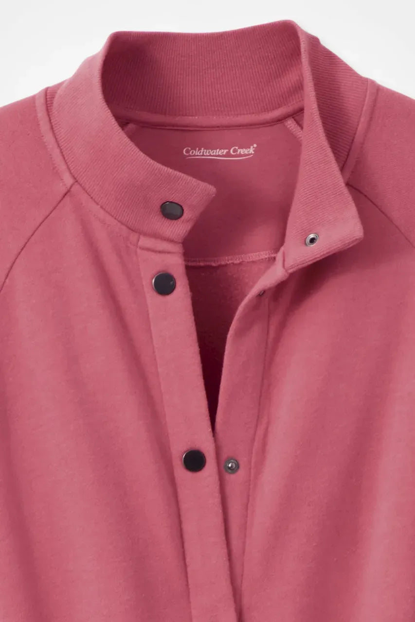 Snap-Front Sweatshirt Lounger
