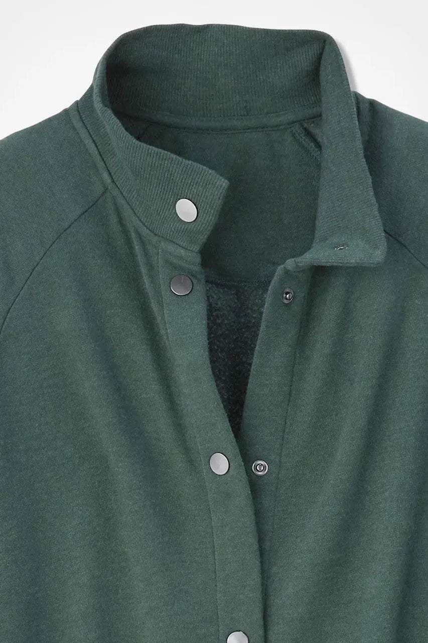 Snap-Front Sweatshirt Lounger