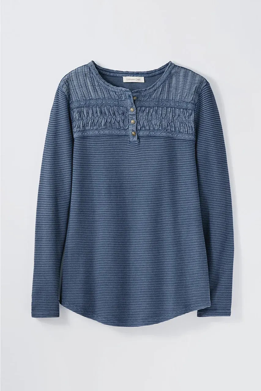 Textured Knit Henley