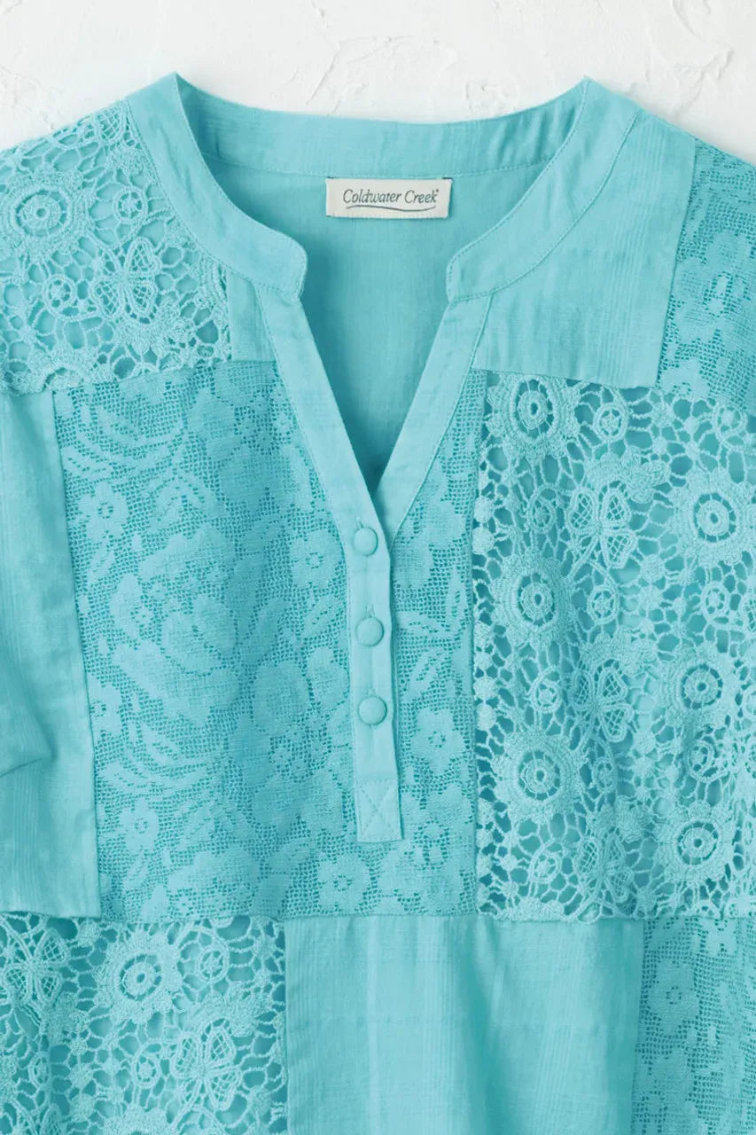 Lila Patchwork Lace Tunic