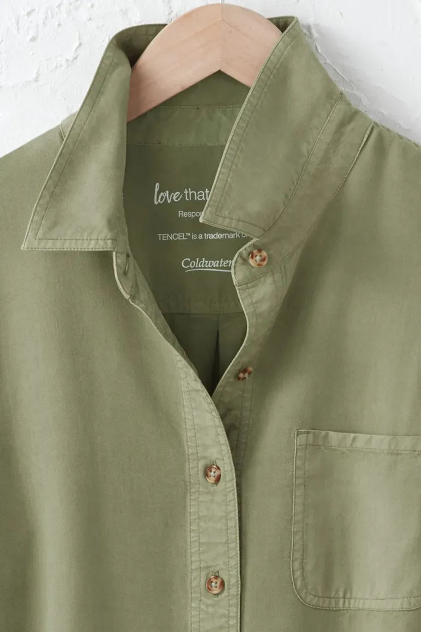TENCELTM Button Front Big Shirt