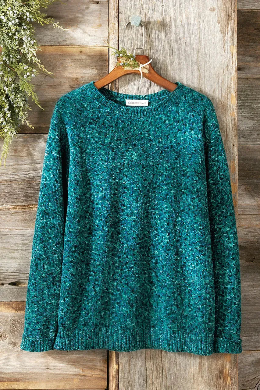 Color Twist Chenille Sweater
