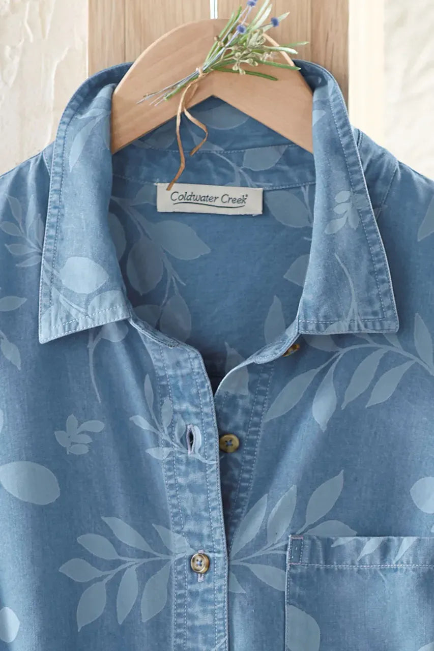 Floral TENCELTM Big Shirt