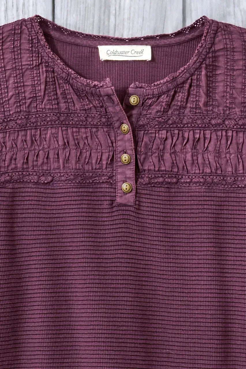 Textured Knit Henley