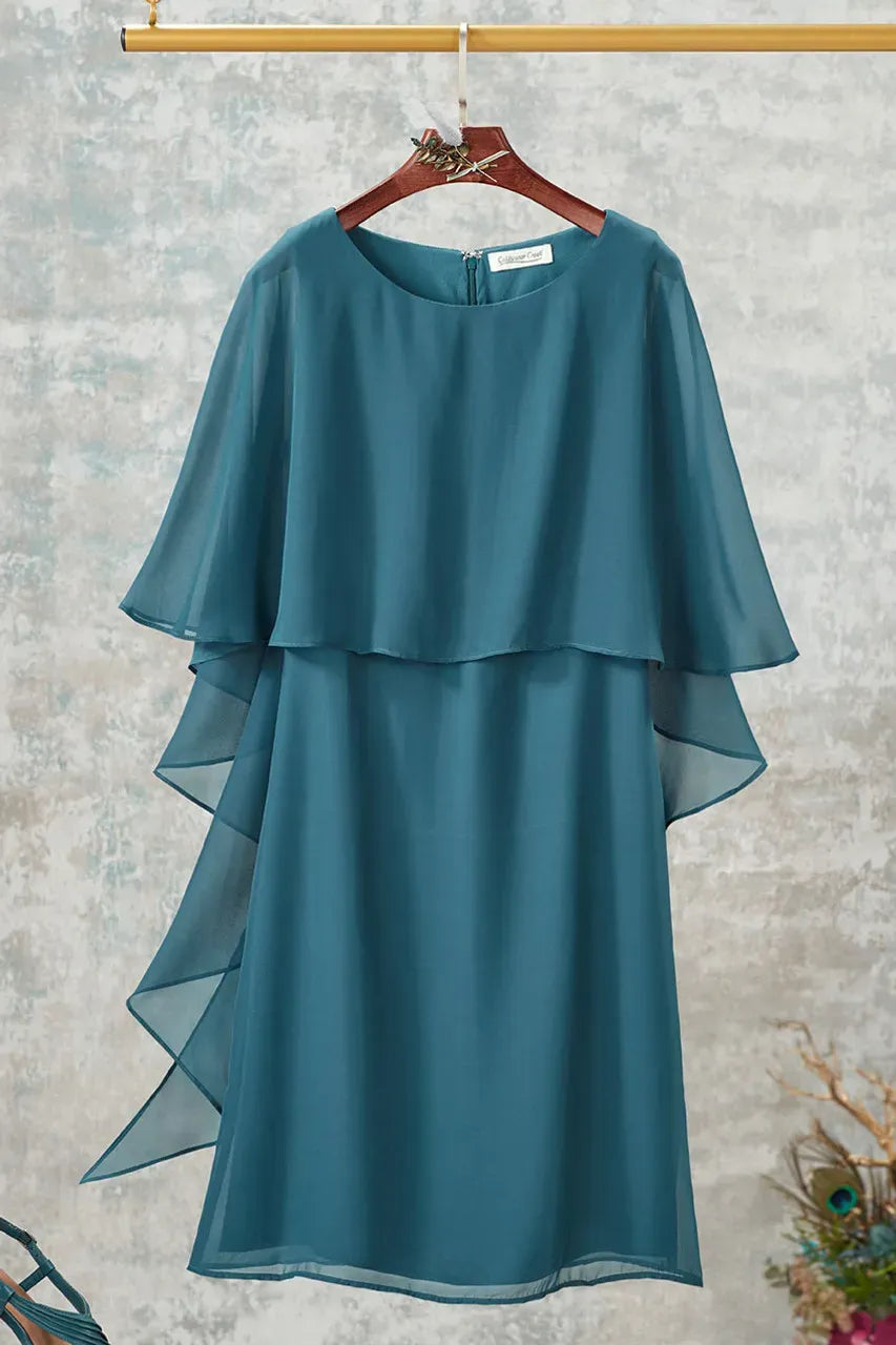 Charisma Chiffon Capelet Dress