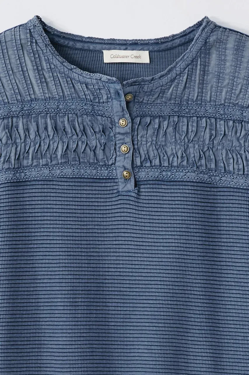 Textured Knit Henley