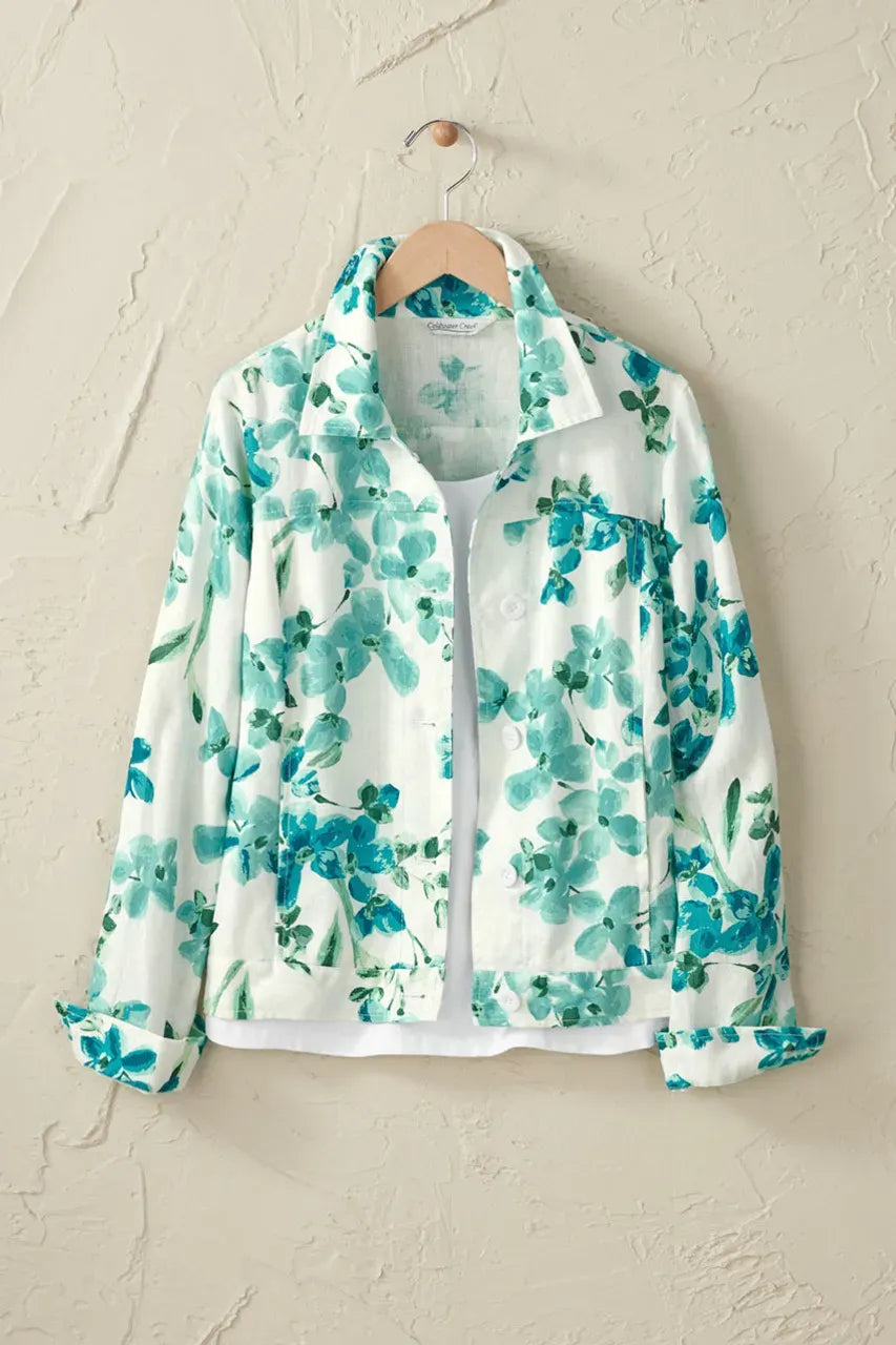 Floral Journeys Linen Jacket