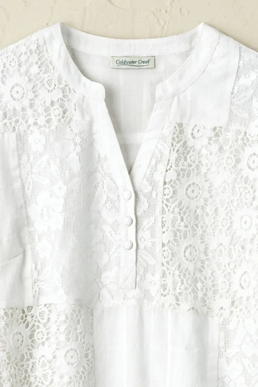 Lila Patchwork Lace Tunic
