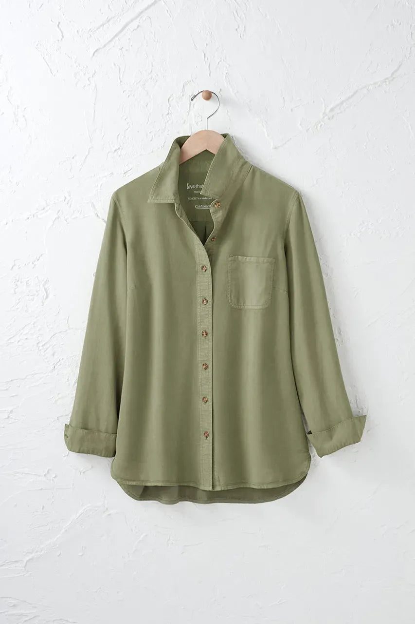 TENCELTM Button Front Big Shirt