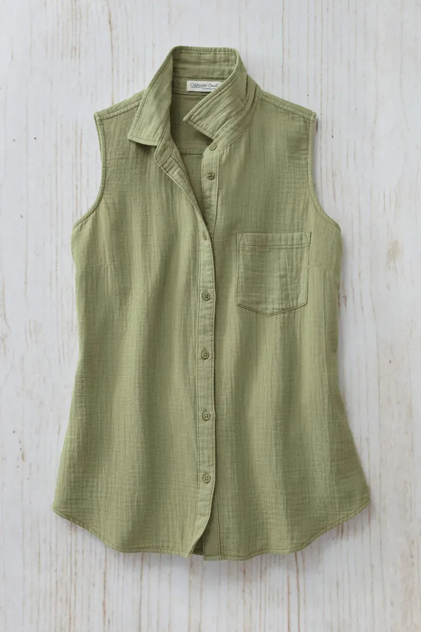 Summer Breeze Gauze Sleeveless Tunic