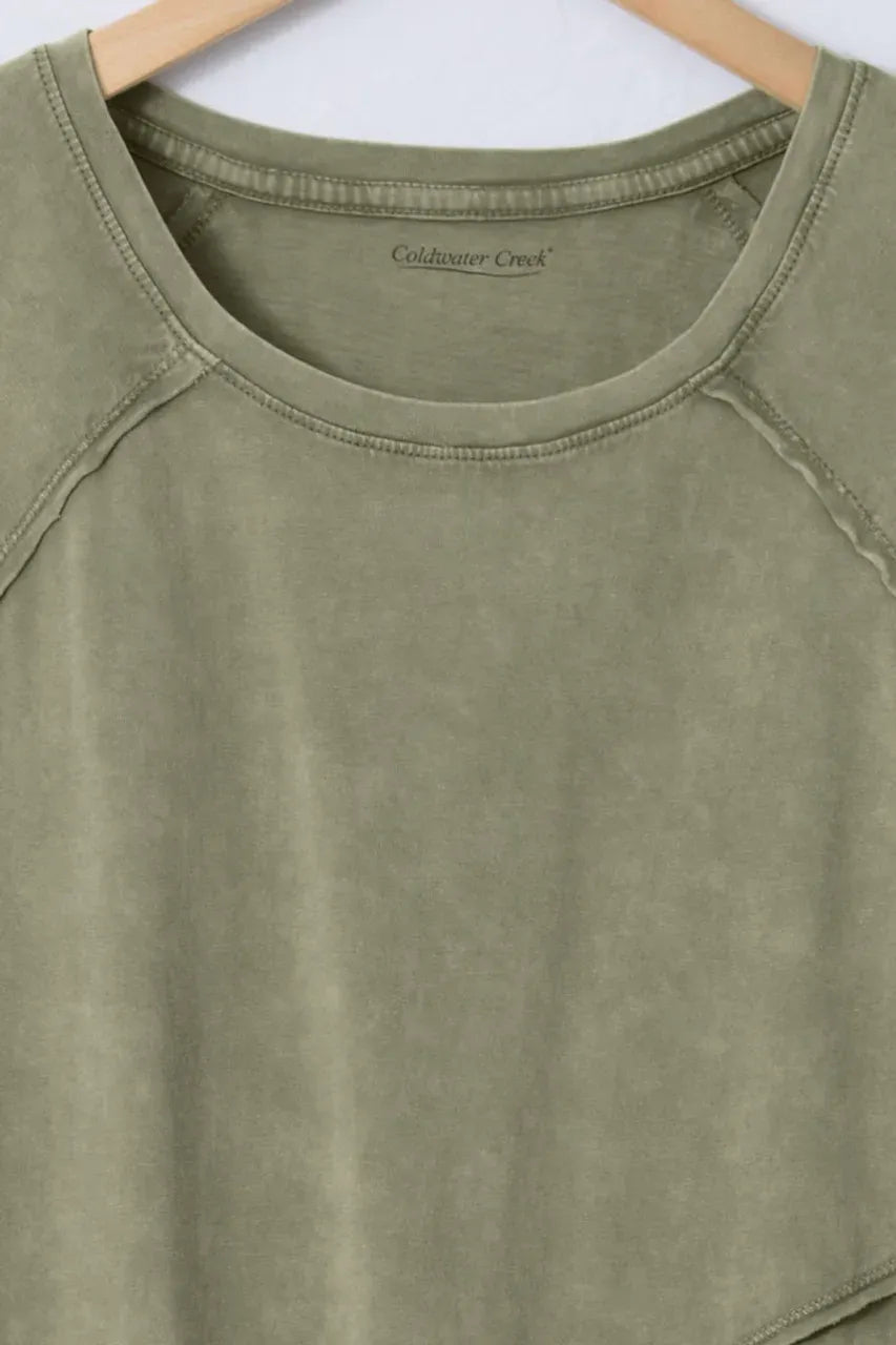 Vintage-Wash Seamed Tunic