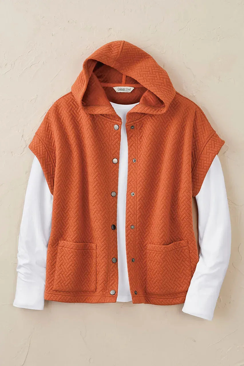 Cap-Sleeve Quilted Vest